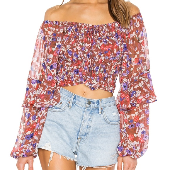 MISA Los Angeles Isla Top | Size XS |  Floral print - Picture 1 of 15
